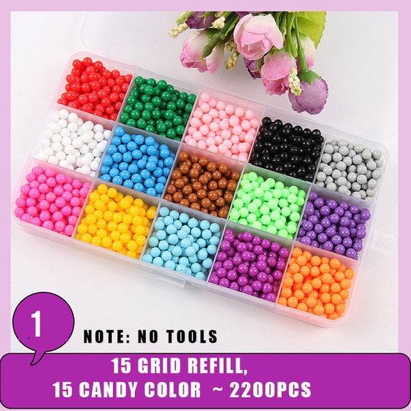 Children Beads Crafts for Kids 5200pcs DIY Beads Crystal Creative Material Kids Beads Water Spray Magic Puzzle Toys for Children